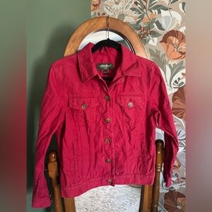 Eddie Bauer Linen Cotton Blend Coastal Cowgirl Boho Utility Jacket